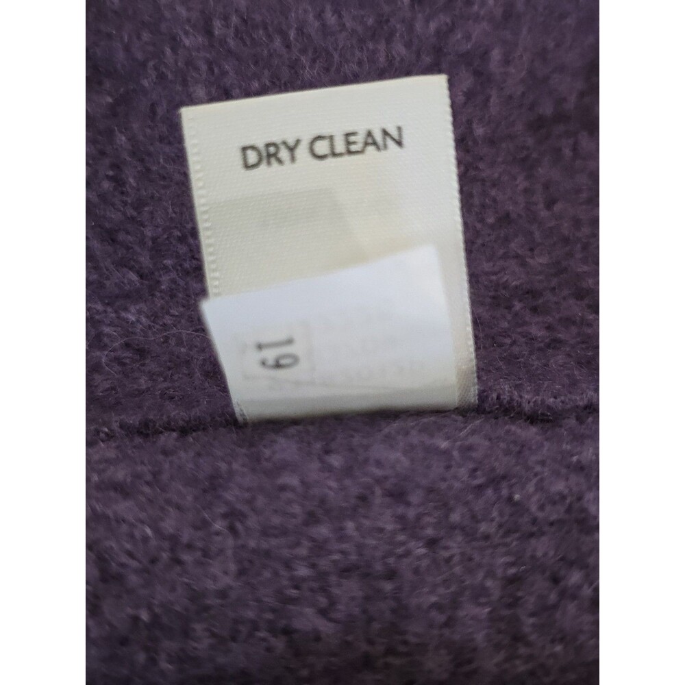 J Jill Pure Jill 100% Wool Jacket Purple Boiled Wool Button Front Petite Small - Picture 12 of 12
